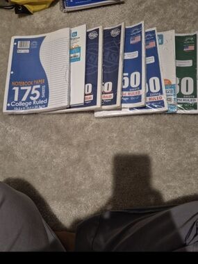 Various Notebook College Ruled Paper (8) NEW